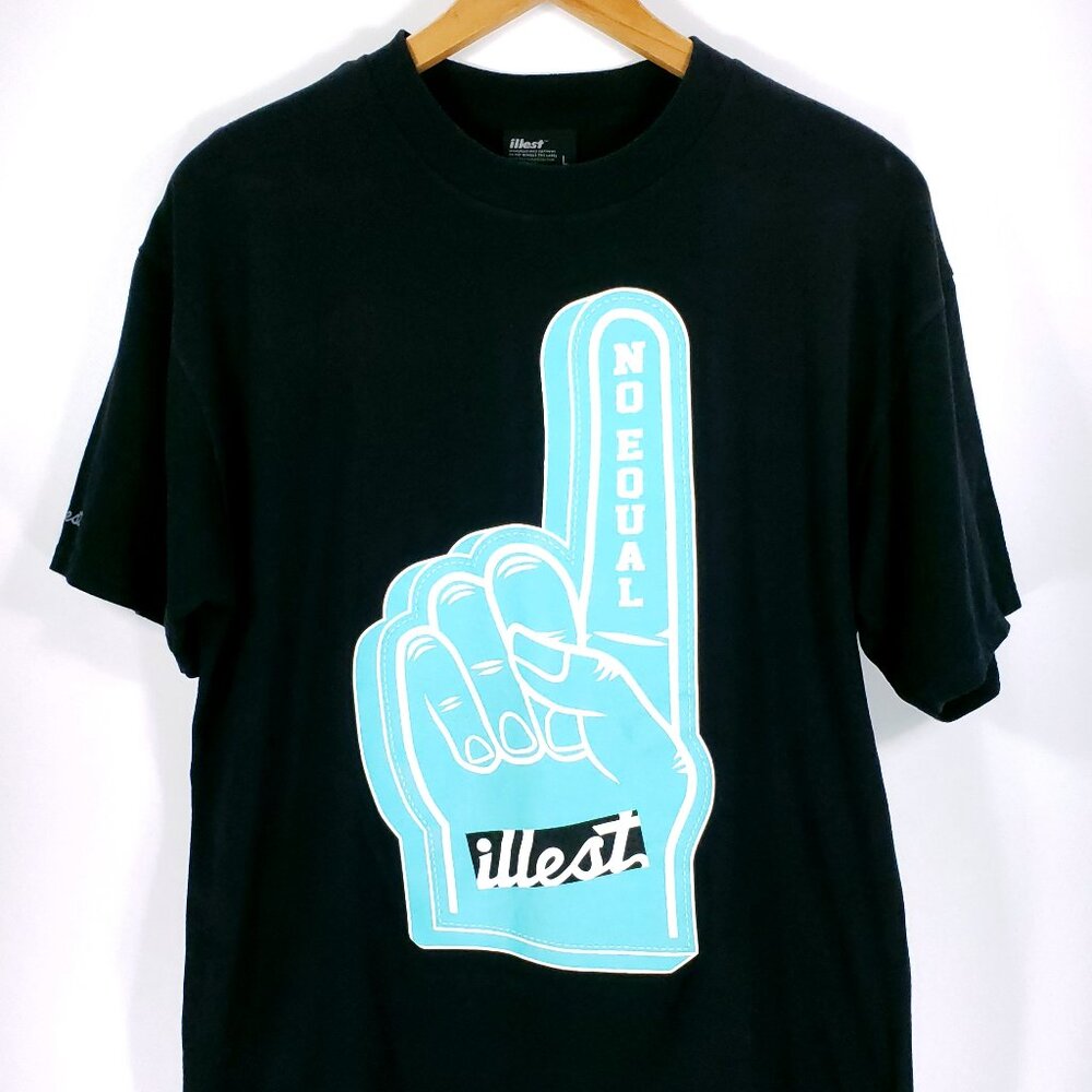 Illest Graphic T-Shirt Men's Large Black No Equal Short Sleeve